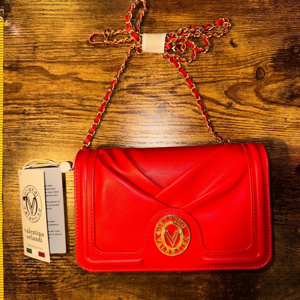 Valentino Orlandi Vibrant Red Crossbody Bag